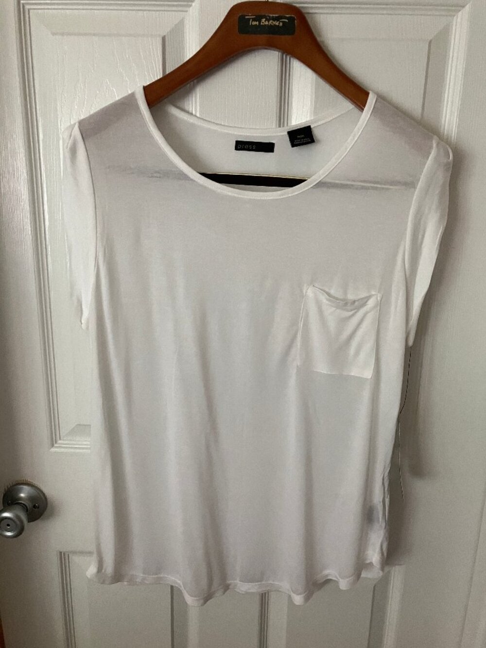 PREPPY PALM / PRESS White Soft tank w/Cuffed Arms size M/M